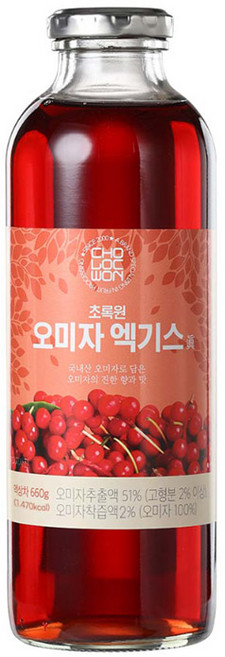 초록원 오미자액기스, 660g, 1개입, 8개