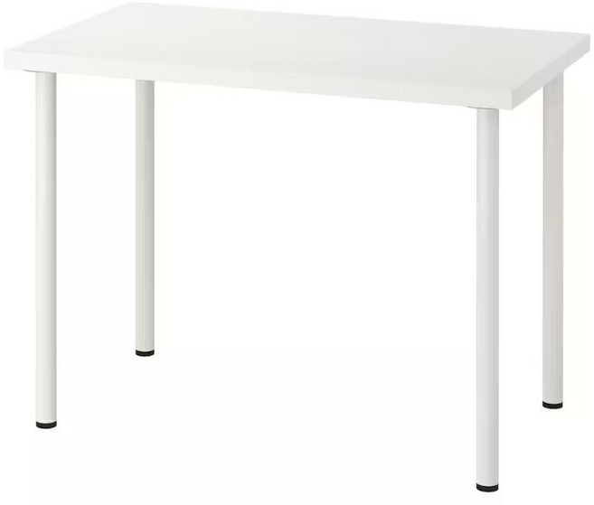 IKEA LINNMON/ADILS 테이블 100x60 (화이트) /이케아/가구/테이블/책상/탁자/사무/학생/회의, 다리:화이트
