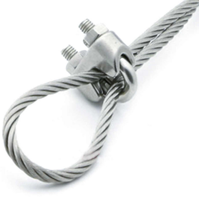 굿나잇몰 와이어클립 U볼트 와이어 슬리브 볼트형 압착형 스텐 와이어로프 고정, 1.스텐 와이어클립, 3mm, 1개