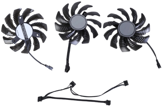 1SET PLD08010S12HH RX 6600 XT GPU 팬 기가바이트 RX 6700 XT RX 6600 XT RX 6600 RX 6500 XT GAMING OC, 하나