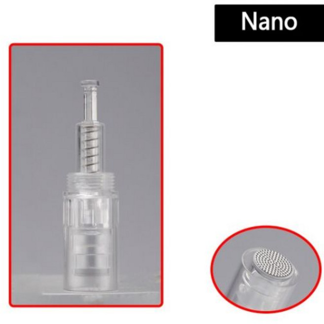 오토 MTS 니들 카트리지 10/50pcs Microneedling 펜 나사 36 핀 microneedle 전기 Microneedle 닥터 MESO 111948, 100개_라운드나노
