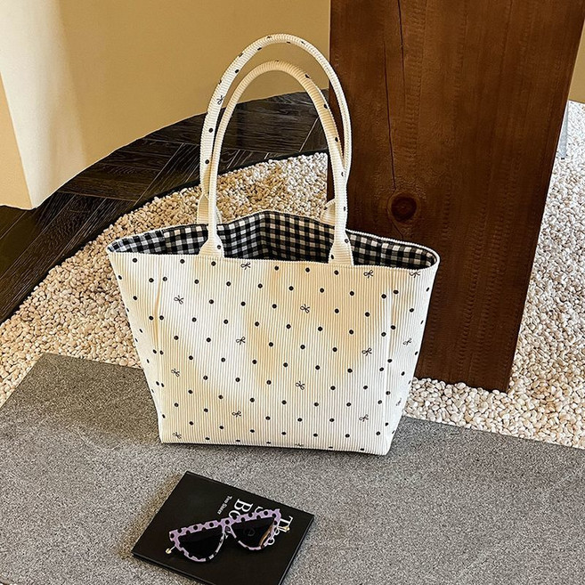 Asure 여성 사계절 대용량 하트 리본 패션 토트 숄더 에코백