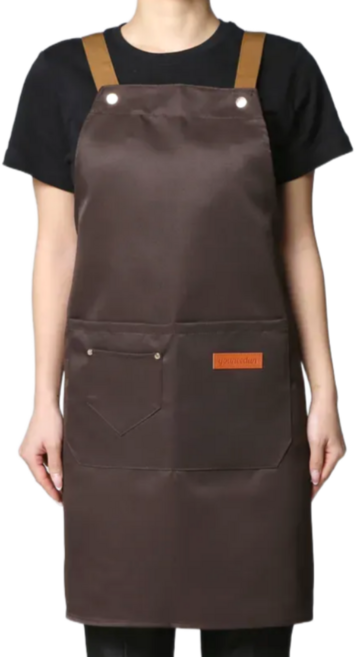 유니드언 길이조절 방수 앞치마, 브라운, 1개
