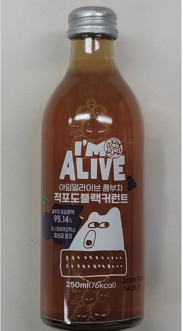 아임얼라이브콤부차 적포도 블랙커런트, 6개, 250ml
