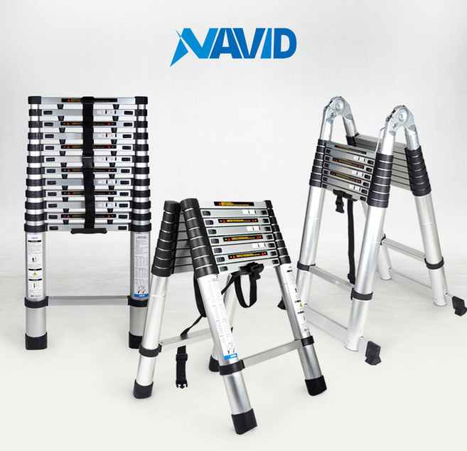 나비드 접이식 안테나 사다리 알루미늄 텔레스코핑 전봇대사다리 가정용 H형 AH형 A형, 1개, 일자형(H형)