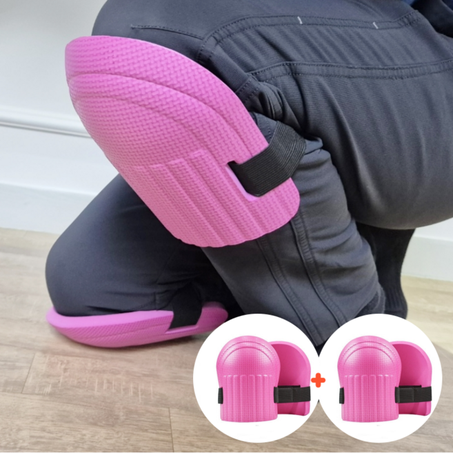 생활예찬 EVA 작업용 무릎 보호대 스펀지 쿠션 패드 2P 세트, 2세트, 핑크