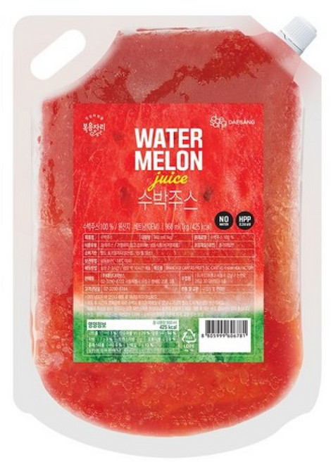 대상 복음자리 수박주스, 1kg, 4개