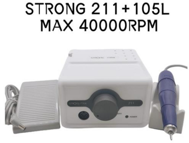 네일드릴 네일머신 네일드릴머신65W 스트롱 맥스 211 전기 네일 드릴 35K 105L 핸들 향상 및 페디큐어 기계, [01] STRONG MAX 211 105L, 1개, 01 STRONG MAX 211 105L