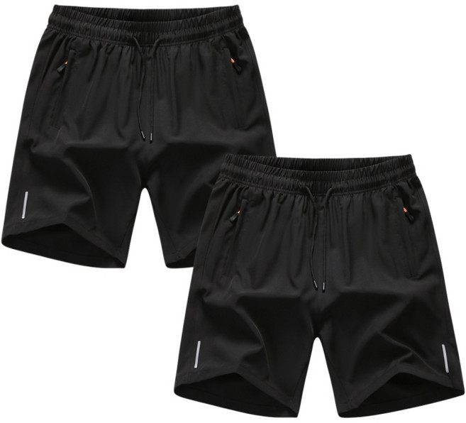 1+1 남자 5부 냉장고 반바지 헬스 운동복 와이드반바지