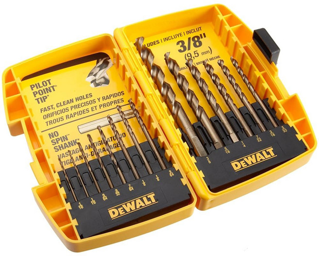 DEWALT 흑색 산화 코팅 드릴 비트 세트 20피스(DW1177), 14 Pieces, Single Unit, 1