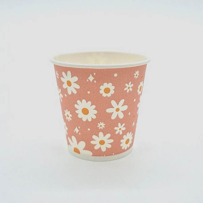 [더하리]국내생산 무형광천연펄프 6.5온스 180ml 데이지 종이컵, 1개, 200개