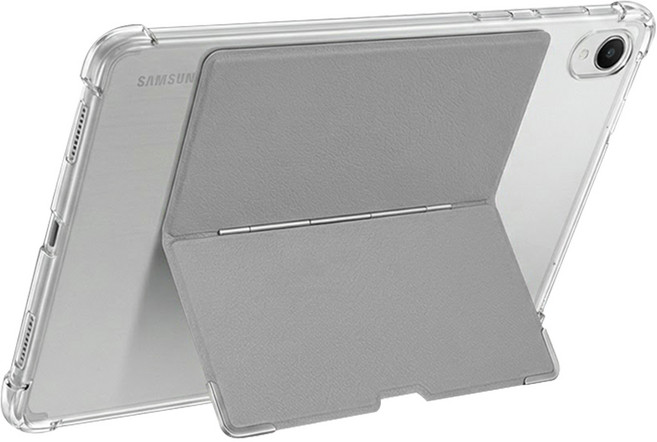 스냅케이스 힌지킥스탠드 태블릿 거치대 부착식 자유각도조절, 1개, 그레이, 소형