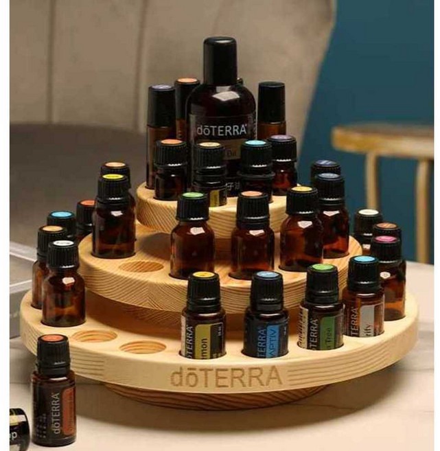 에센스 진열대 아로마 오일 거치대 수납 원목 향수, 1개