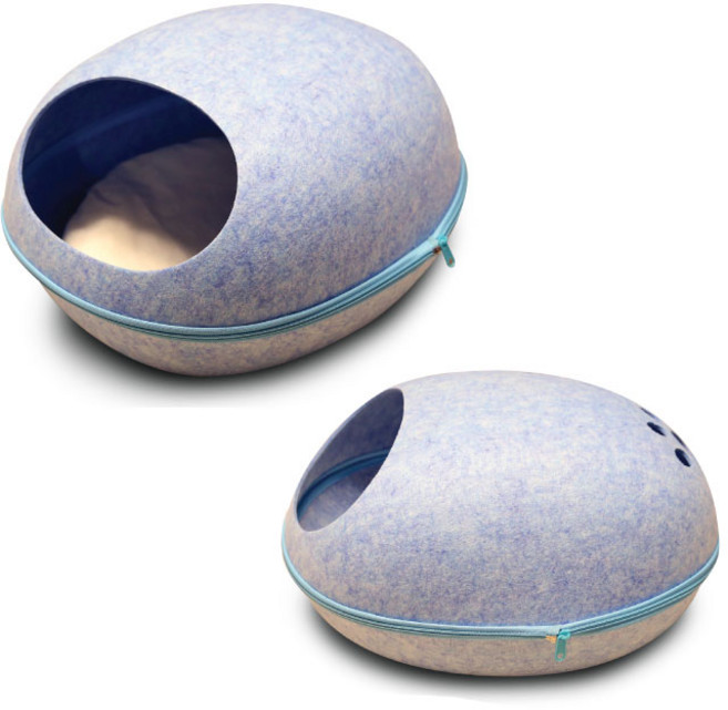 테비토퍼 에그하우스 고양이 숨숨집, 블루, 1개