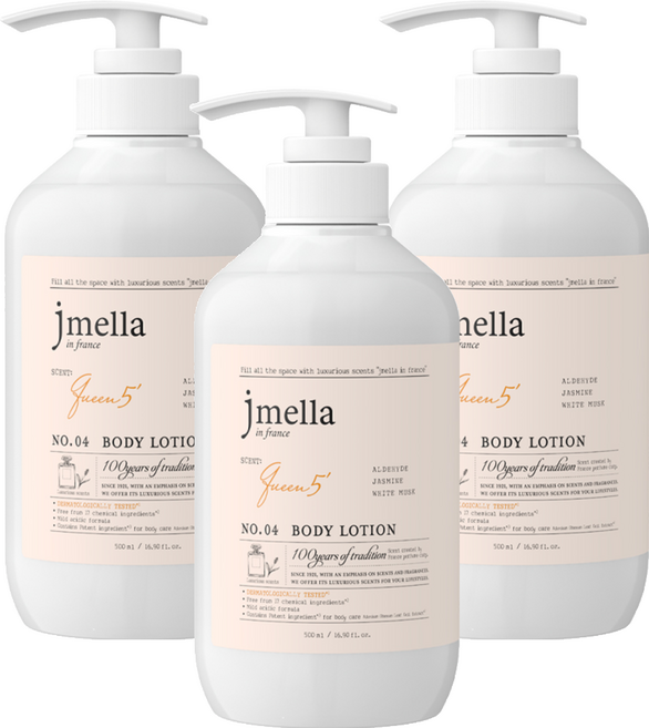 제이멜라 인 프랑스 퀸 5 바디로션 머스크향, 500ml, 3개