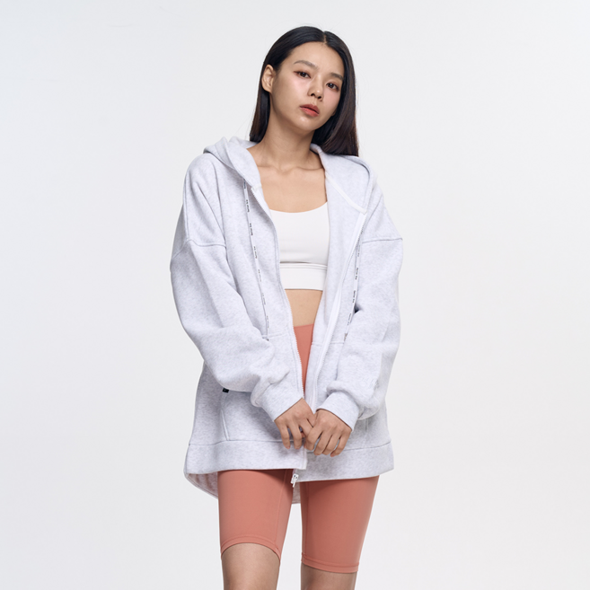 롱 후드집업 후드티 오버핏 엉덩이 덮는 무지 여자 맨투맨