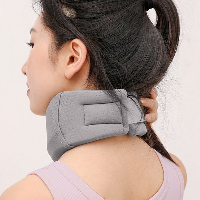 거북목 일자목 교정 목보호대 경추 지지대 일상용 목베개 보호용+한정사은품, 02목보호대-그레이L