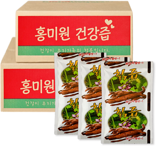 칡즙 1박스(55포) / 할인행사 {2박스구매시 + 10포 추가} 국내산 칡즙, 100개, 100ml