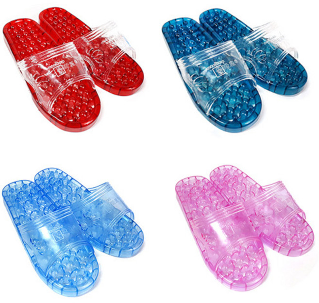 물바로 욕실슬리퍼 남여공용 트임 지압 화장실 욕실화, 핑크, 1개