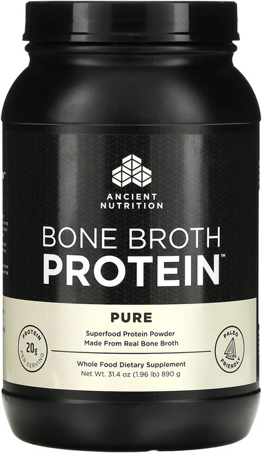 Dr. Axe / Ancient Nutrition 뼈 국물 순수한 제품 31.4 oz (890 g) 1팩, 1개 - 쿠팡