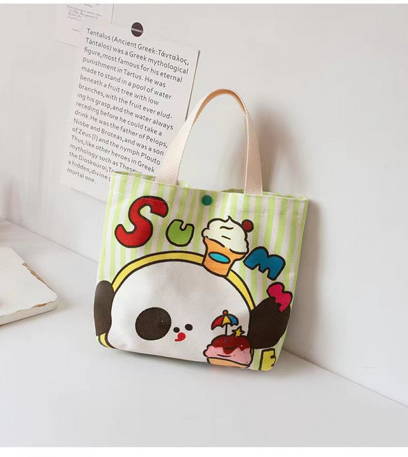 帆布飯盒袋便當手提包可愛學生手提書袋上班上課網紅小拎包