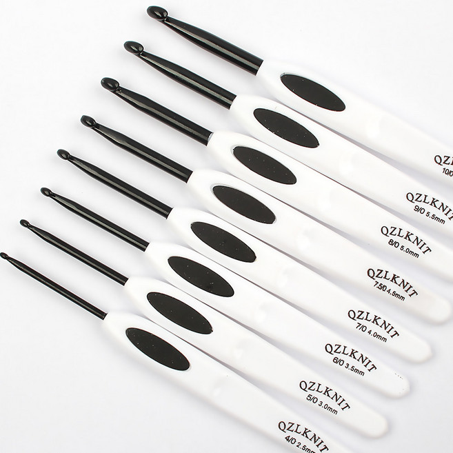 화이트 코바늘 세트 뜨개바늘 코바늘세트-8P, 1세트