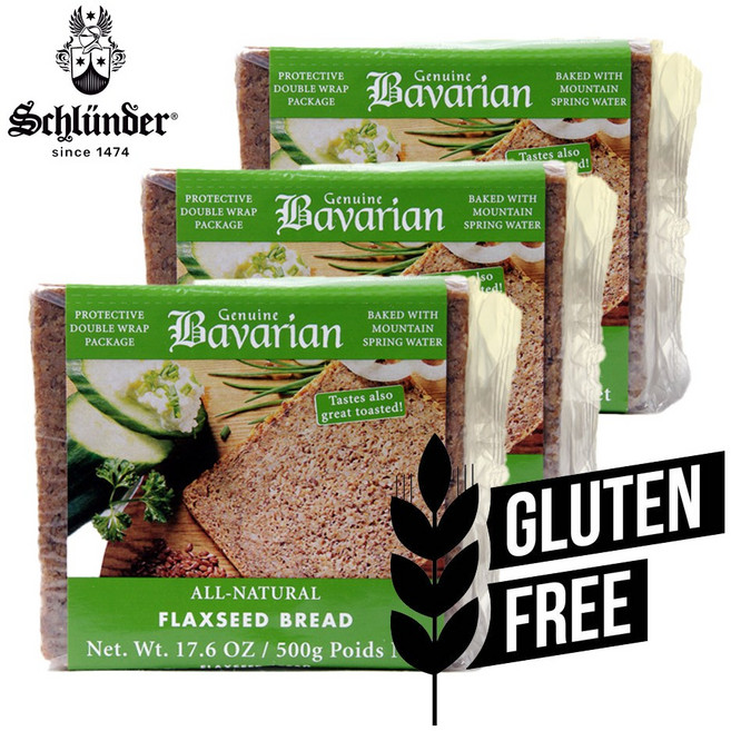 슐렌더 유기농 천연발효 아마씨 호밀빵 3개 묶음 실속 할인팩 (500g x 3), 500g