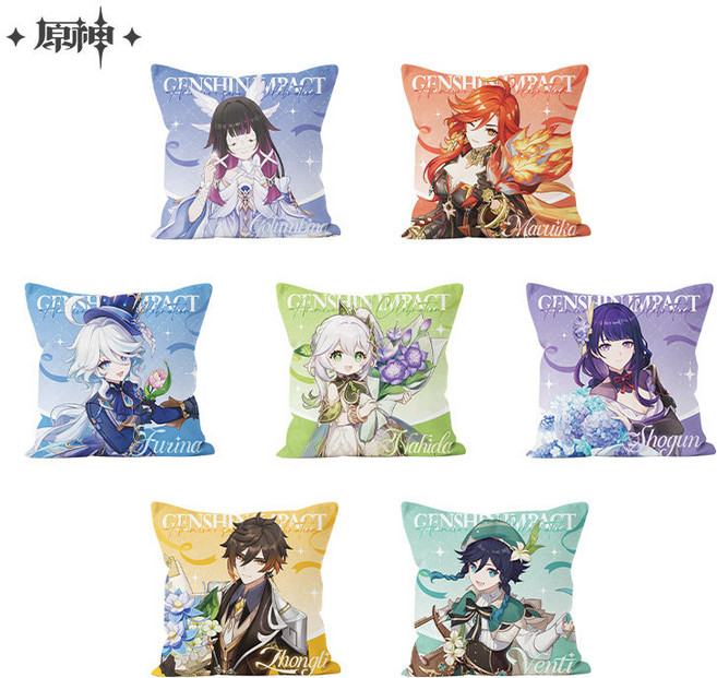 원신 5주년 기념일 축하 시리즈 베개 쿠션 굿즈, 베개커버 5주년 콜롬비나