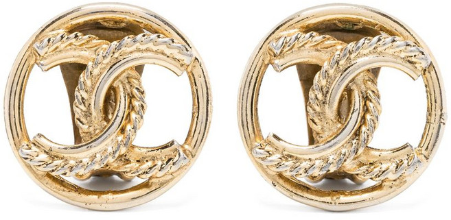 샤넬 중고 1970s CC 클립온 이어링