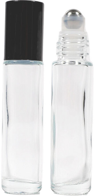 롤온 향수용기 공병 블랙 뚜껑 두꺼운 투명 10ml 도톰한 20개