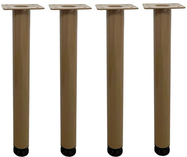 리폼플러스 원형조절다리 300mm 철재 가구다리, 오크(4개), 4개