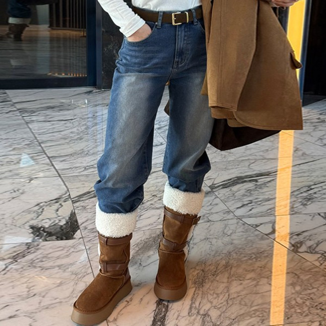 [난닝구]루하벤 기모데님팬츠