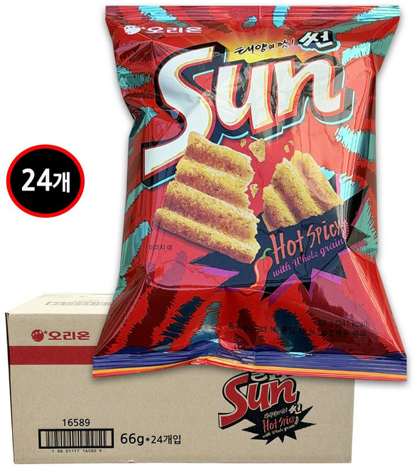 오리온 썬 핫스파이시맛 64g x24, 24개