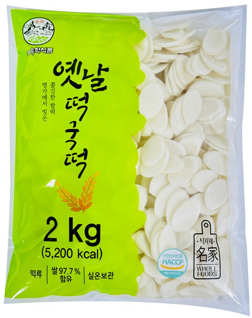 [송학식품] 옛날 떡국떡 2kg (약 13인분), 1개