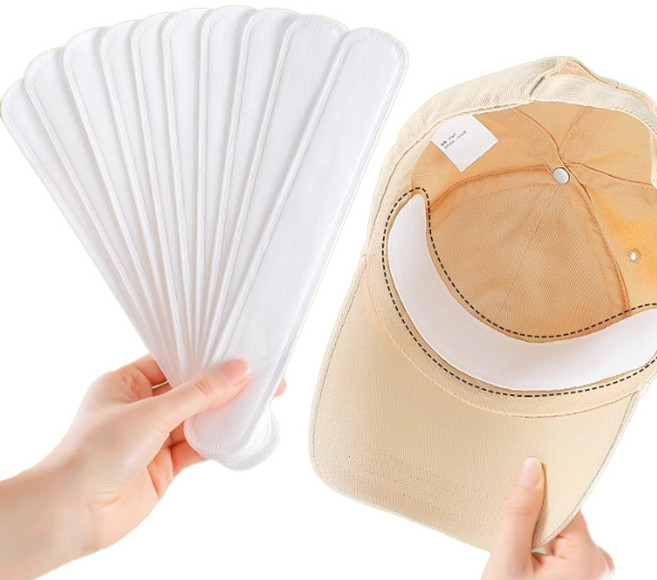 모자 땀 흡수 패드 라이너 캡가드 오염방지 50P, 화이트, 1개