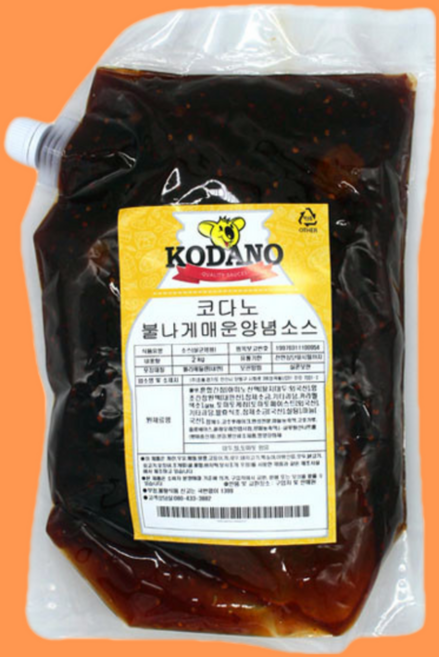 코다노 불나게 매운 양념소스, 2kg, 1개