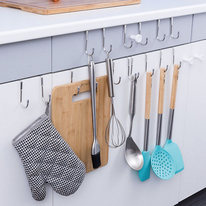 스테인레스 듀얼 도어 후크 문걸이 2개입, 2개