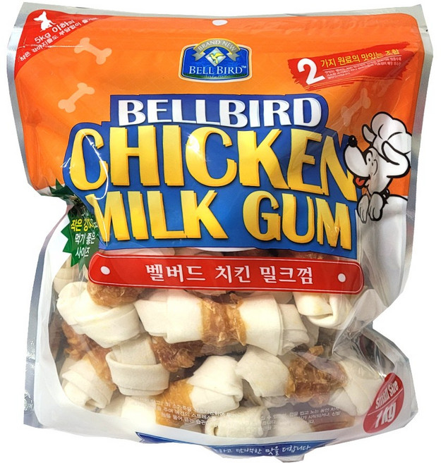 벨버드 강아지 치킨 밀크껌 스몰, 치킨밀크, 1kg, 1개