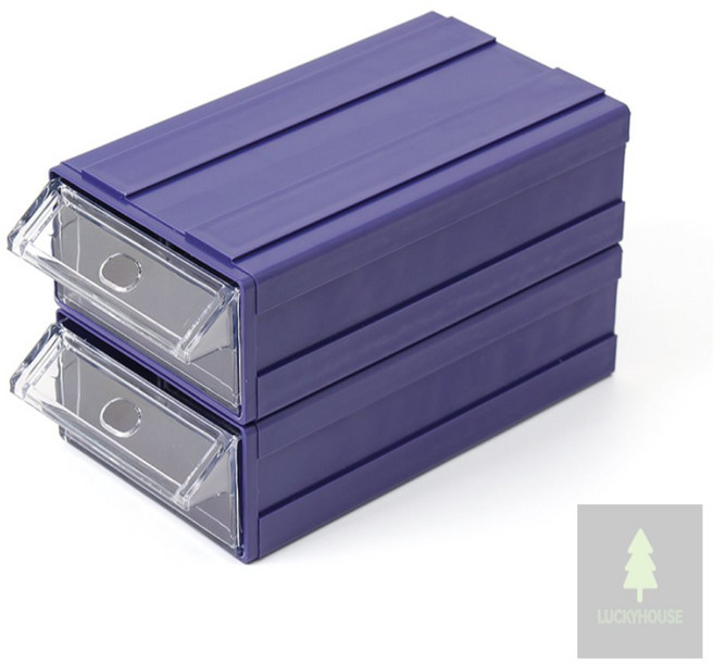 행운몰 문구 사무용품 정리서랍 2p세트9.5x5cm 네이비 컬러문구서랍장