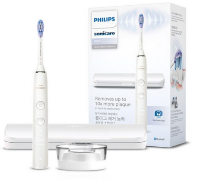 필립스 다이아몬드클린 9000 스페셜 에디션 전동칫솔, HX9911/73(Kc인증), 화이트, 1개