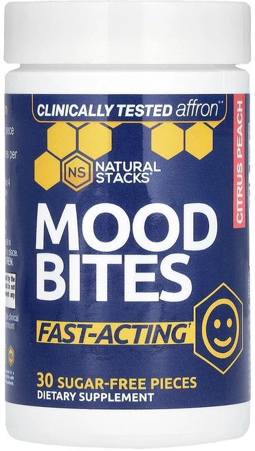 Natural Stacks Mood Bites 시트러스 피치 무설탕 30개 Stacks (내추럴 스택스), 1개 - 쿠팡