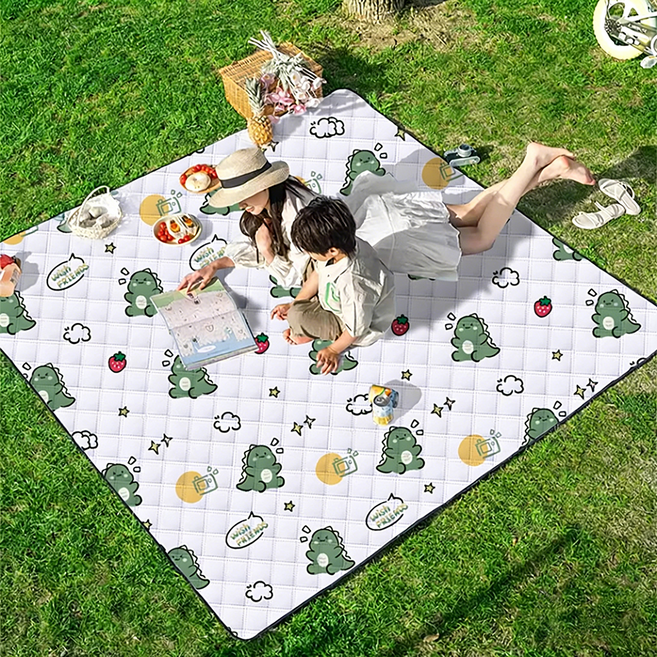 가족 피크닉 매트 휴대용 방수 방습 비치 매트 야외 두꺼운 돗자리 200x200, 스타일 D