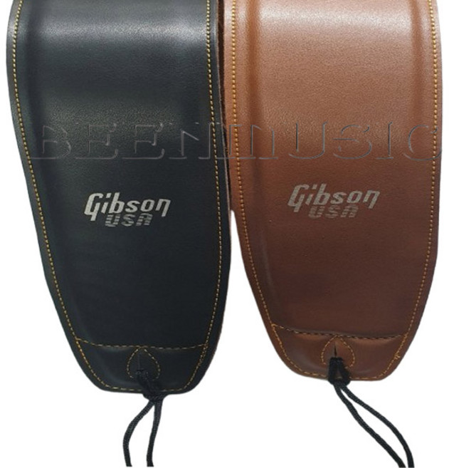 통기타 가죽 쿠션 멜방 포크기타 베이스기타 전기기타 가죽 스트랩, 블랙, 1개