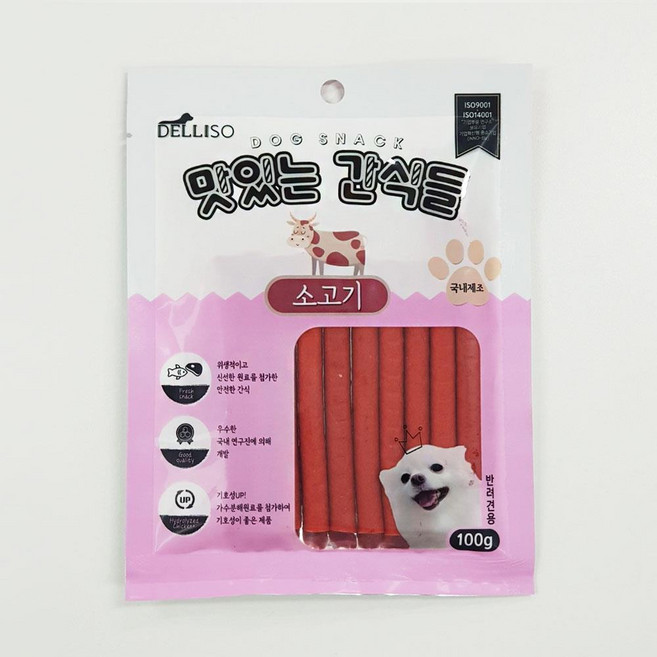 강아지 생일상 피로회복 소고기맛 간식 펫간식 보상용, 1개, 소고기, 100g