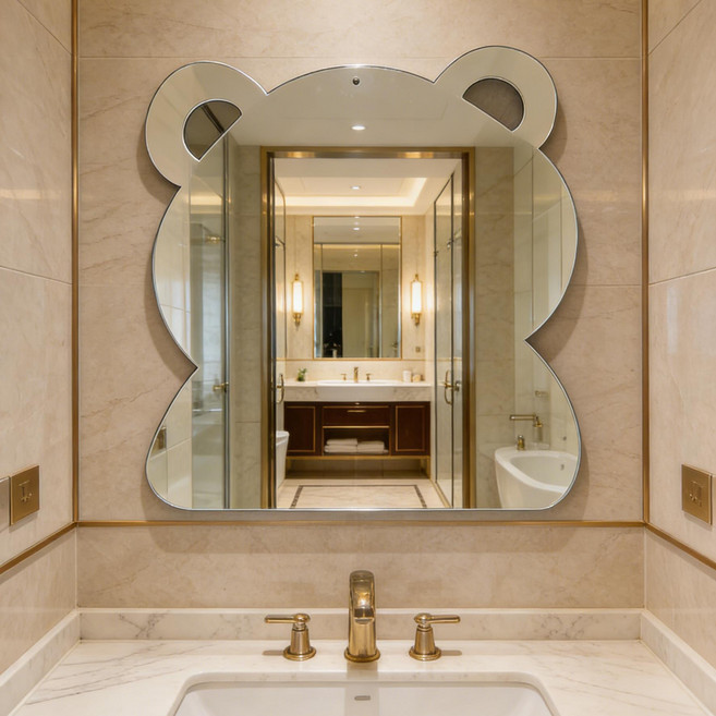 아크릴 거울 16종 가능 걸이형/부착형 38x38cm/38x55cm, Bear 곰 38x38cm