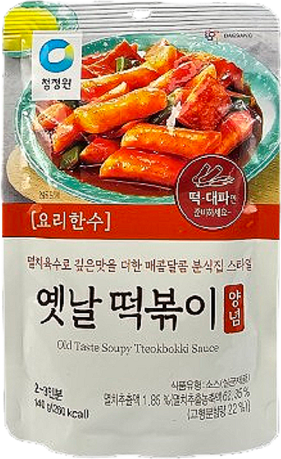 청정원 옛날 떡볶이 양념, 3개, 140g