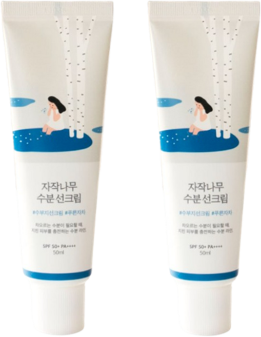 8위 - 자작나무 1+1 기획 수분 선크림 SPF50+ PA++++, 2개, 50ml