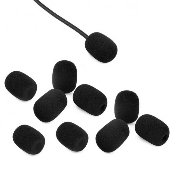 다파요 핀마이크 스펀지 헤드셋 마이크 솜 커버 블랙, 검정