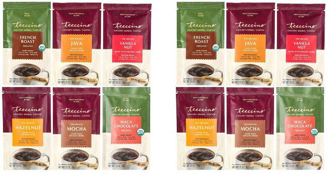 Teeccino 티치노 허브 커피 샘플러 6종 6개입 2팩