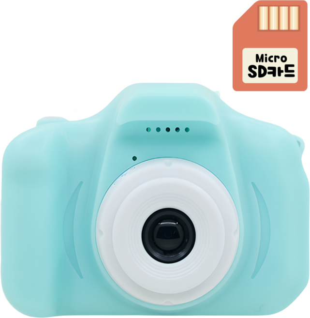 하이라라 어린이 키즈 미니 디토 카메라, 민트+메모리카드